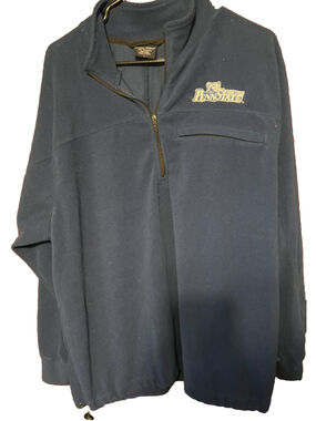 Penn State Fleece 1/4 zip Sweatshirt Men Sz L Pullover Blue